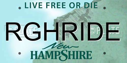 RGHRIDE New Hampshire License Plate