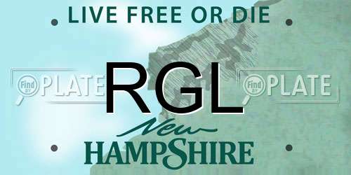 RGL New Hampshire License Plate