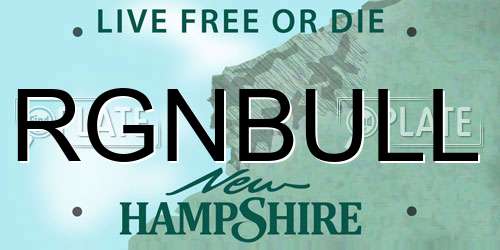 RGNBULL New Hampshire License Plate