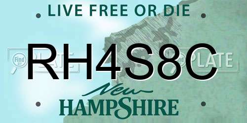 RH4S8C New Hampshire License Plate