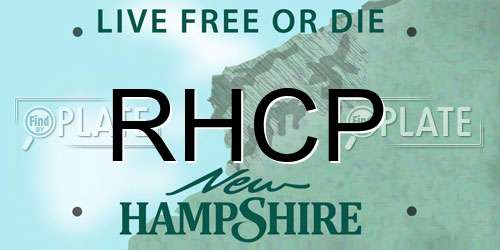 RHCP New Hampshire License Plate