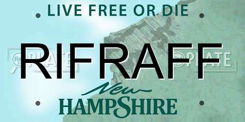 RIFRAFF New Hampshire License Plate