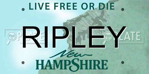 RIPLEY New Hampshire License Plate
