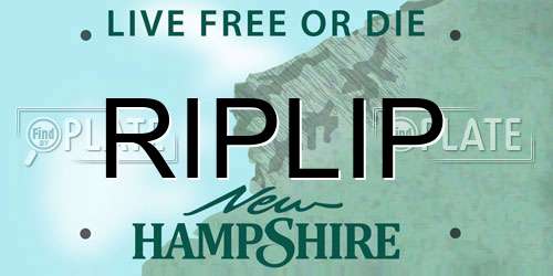 RIPLIP New Hampshire License Plate