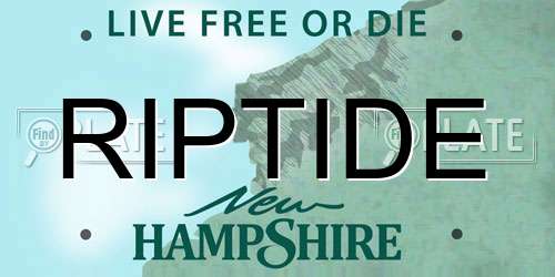 RIPTIDE New Hampshire License Plate