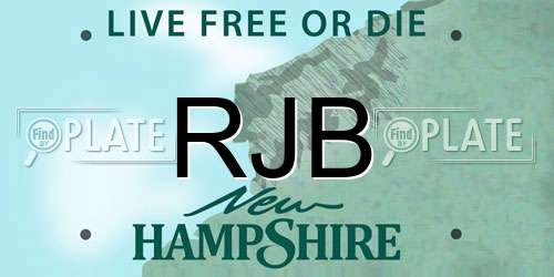 RJB New Hampshire License Plate