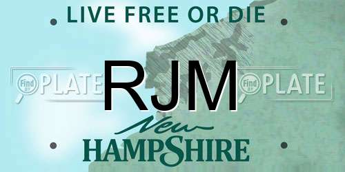 RJM New Hampshire License Plate