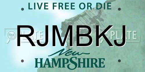 RJMBKJ New Hampshire License Plate
