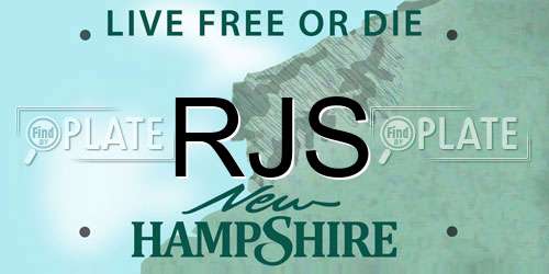 RJS New Hampshire License Plate