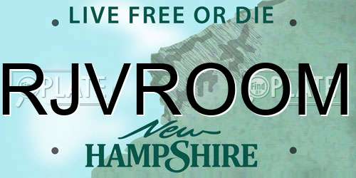RJVROOM New Hampshire License Plate
