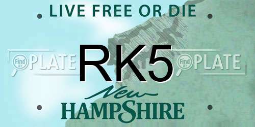 RK5 New Hampshire License Plate