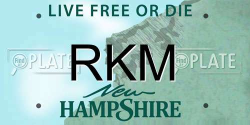 RKM New Hampshire License Plate