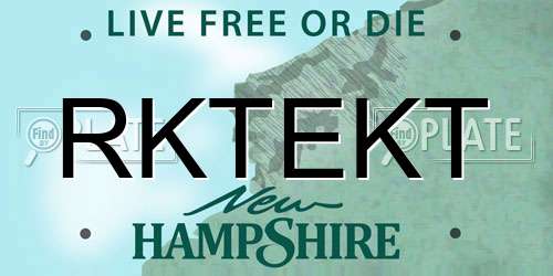 RKTEKT New Hampshire License Plate