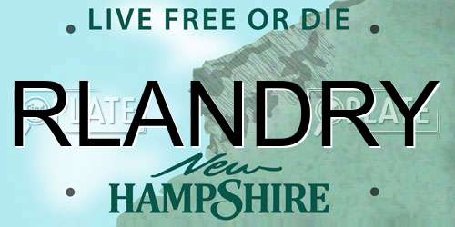 RLANDRY New Hampshire License Plate