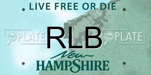 RLB New Hampshire License Plate