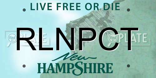 RLNPCT New Hampshire License Plate