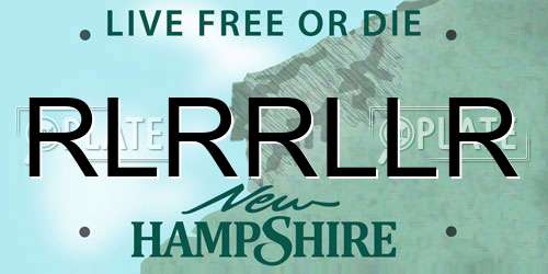 RLRRLLR New Hampshire License Plate