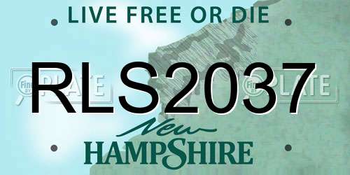 RLS2037 New Hampshire License Plate