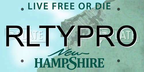 RLTYPRO New Hampshire License Plate