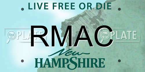 RMAC New Hampshire License Plate