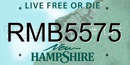 RMB5575 New Hampshire License Plate