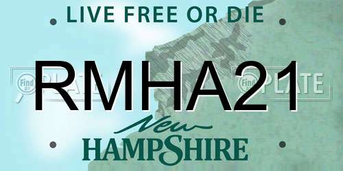 RMHA21 New Hampshire License Plate