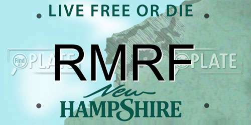 RMRF New Hampshire License Plate