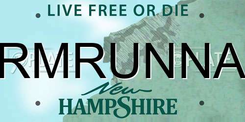 RMRUNNA New Hampshire License Plate