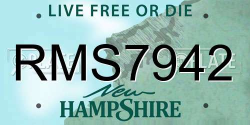 RMS7942 New Hampshire License Plate