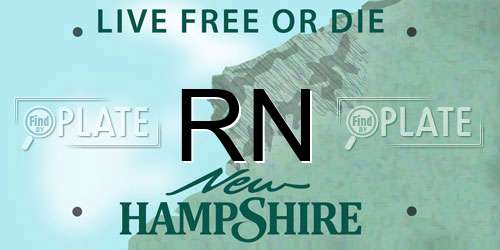 RN New Hampshire License Plate