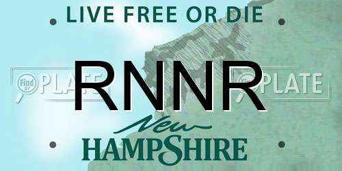 RNNR New Hampshire License Plate
