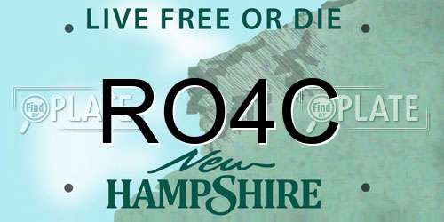 RO4C New Hampshire License Plate