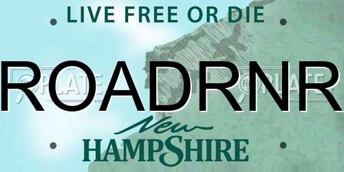 ROADRNR New Hampshire License Plate