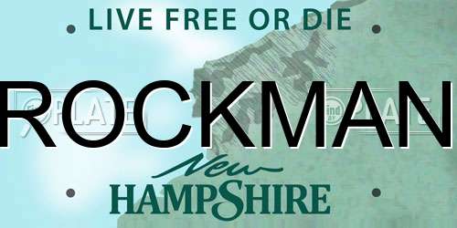 ROCKMAN New Hampshire License Plate