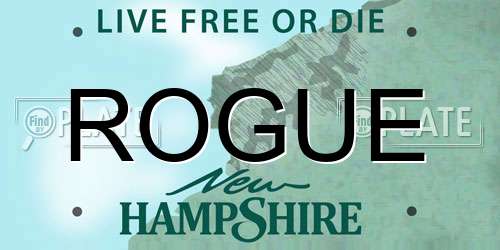 ROGUE New Hampshire License Plate