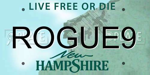 ROGUE9 New Hampshire License Plate
