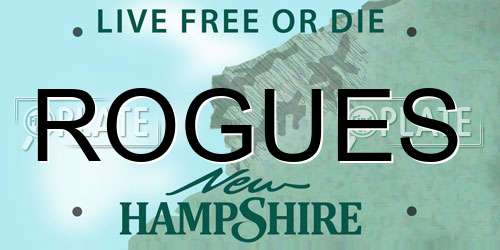 ROGUES New Hampshire License Plate