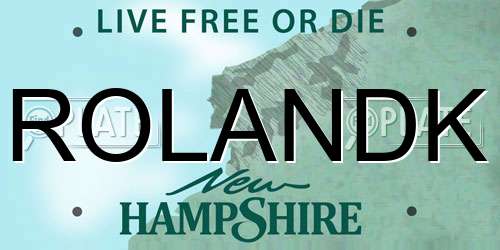 ROLANDK New Hampshire License Plate