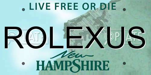 ROLEXUS New Hampshire License Plate