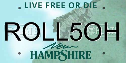 ROLL5OH New Hampshire License Plate