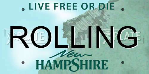 ROLLING New Hampshire License Plate