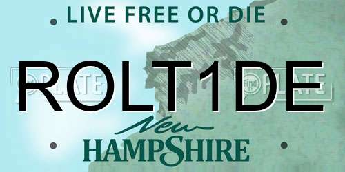 ROLT1DE New Hampshire License Plate