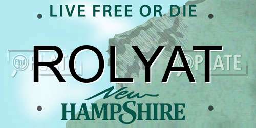 ROLYAT New Hampshire License Plate