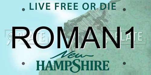 ROMAN1 New Hampshire License Plate