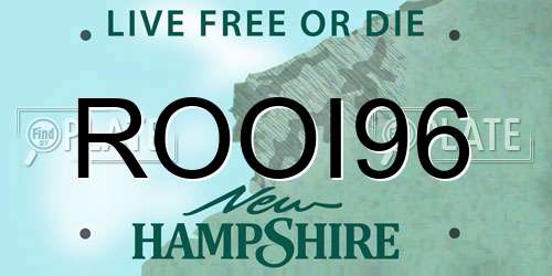 ROOI96 New Hampshire License Plate