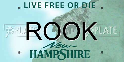 ROOK New Hampshire License Plate