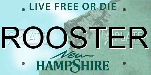 ROOSTER New Hampshire License Plate