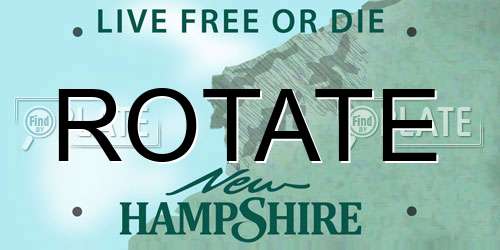 ROTATE New Hampshire License Plate