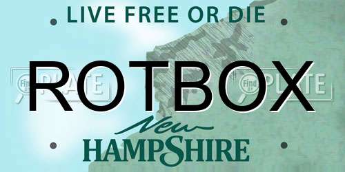 ROTBOX New Hampshire License Plate