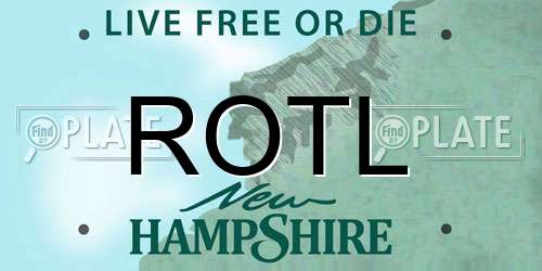 ROTL New Hampshire License Plate